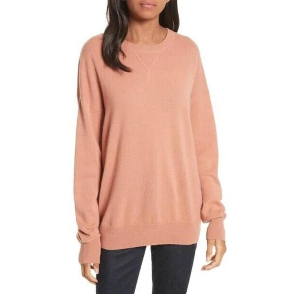 Equipment Femme Renee Cashmere Sweatshirt Sweater Wilted Rose M Euc